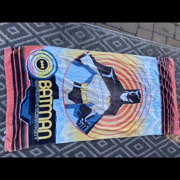 BATMAN -- VINTAGE 1998 BEACH TOWEL -- 30X60 -- ANIMATED SERIES - Picture 1 of 5